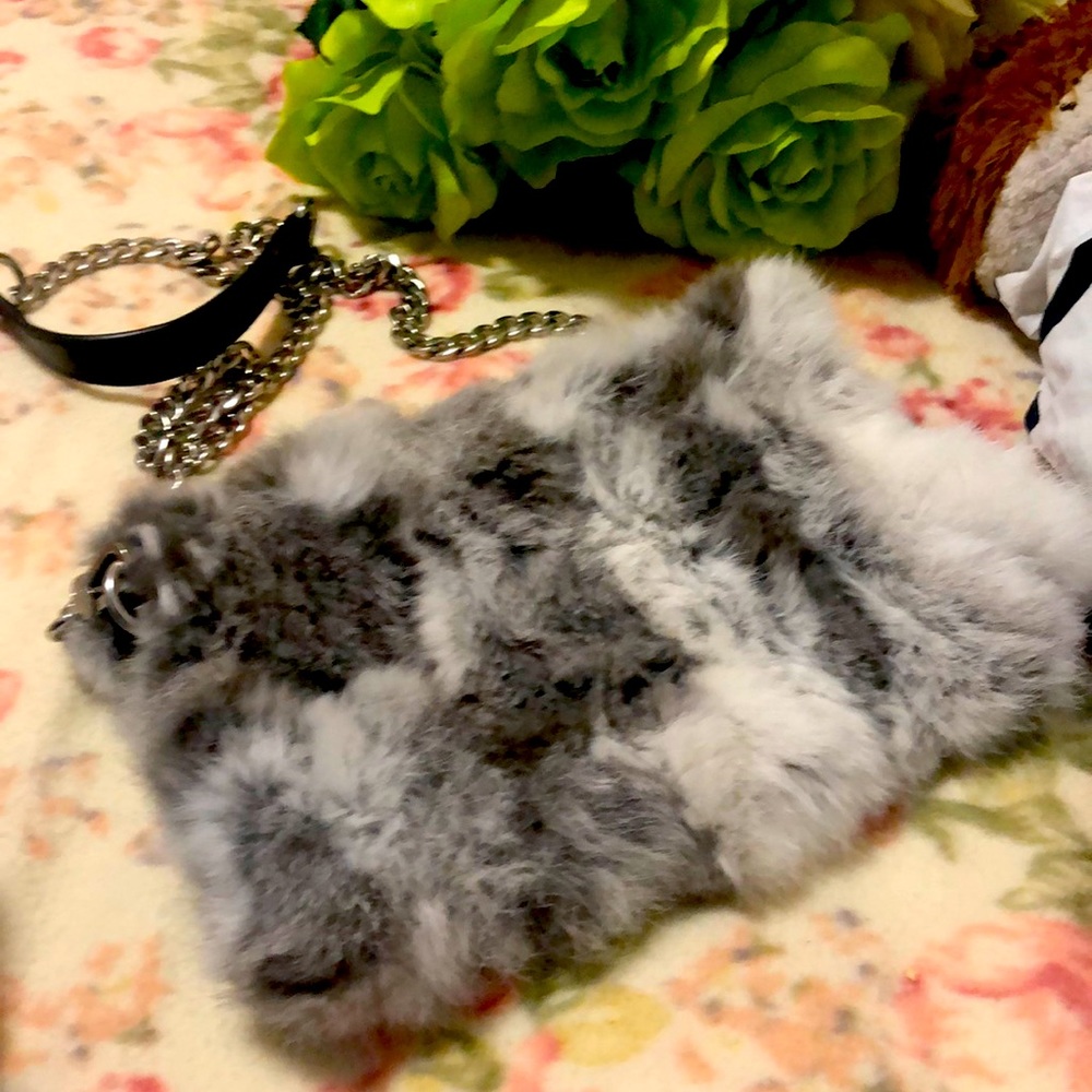 RUDSAK***Shoulder party bag ,leopard white with dark gray